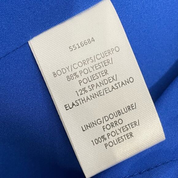 Kay Unger Melinda Hi Low Gown Sapphire Women’s Sz 2 - Picture 8 of 10